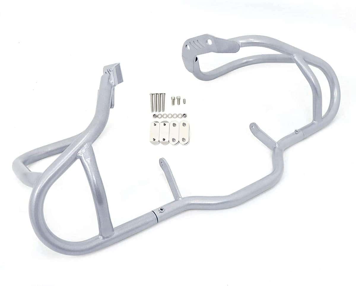 Worldmotop Engine Highway Guard Crash Bars -Plata - Imagen 6