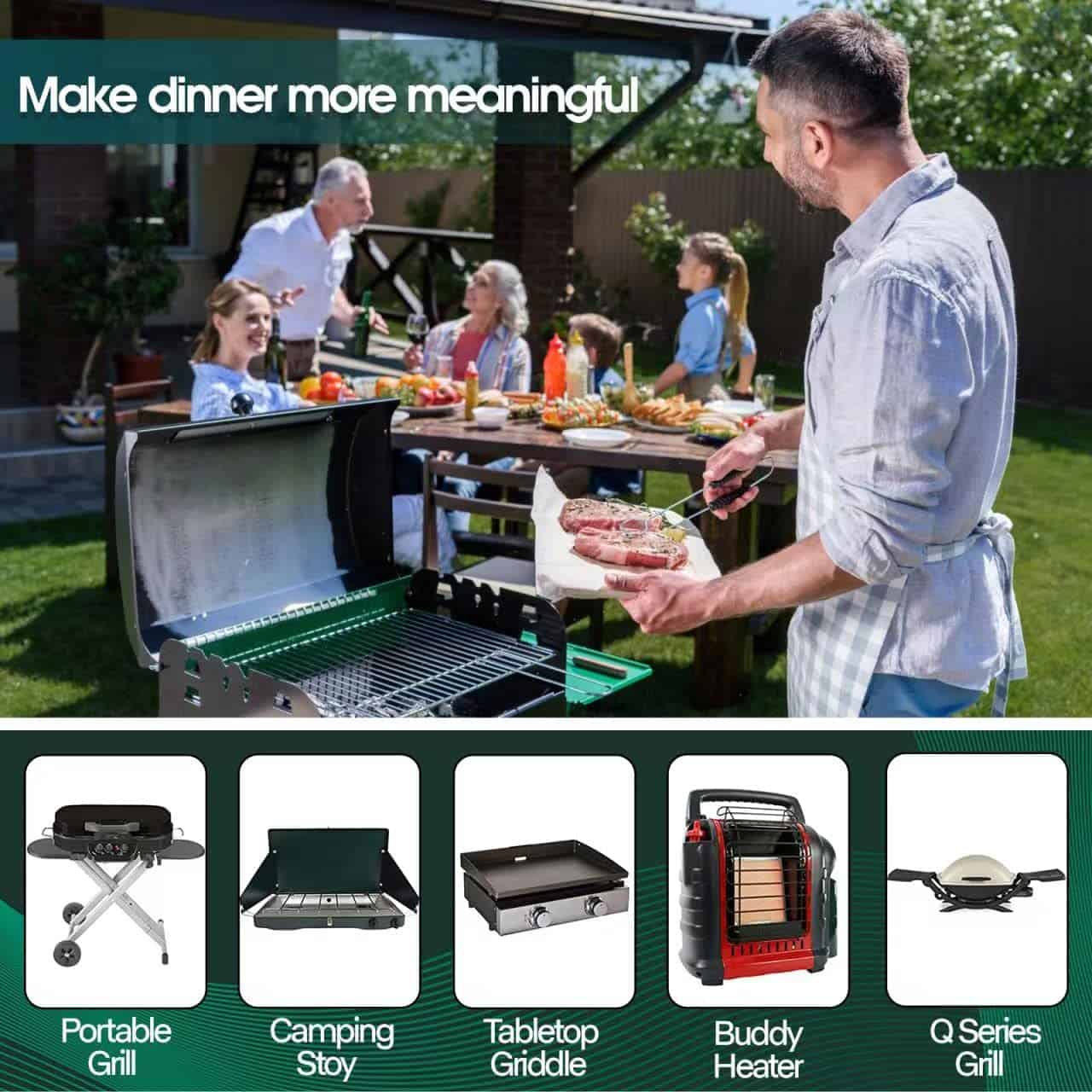 Manguera de Propano KOMAN - Adaptador de 8 pies, - Imagen 6