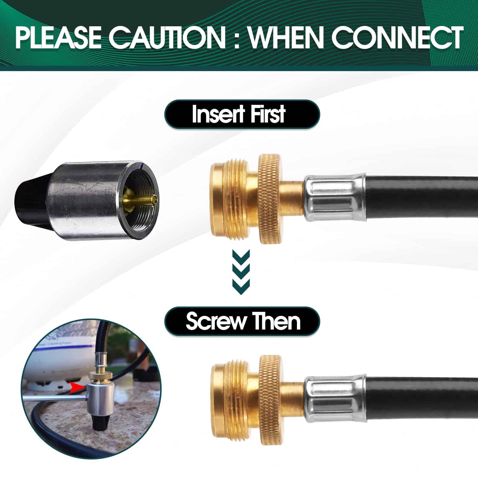 Manguera de Propano KOMAN - Adaptador de 8 pies, - Imagen 8