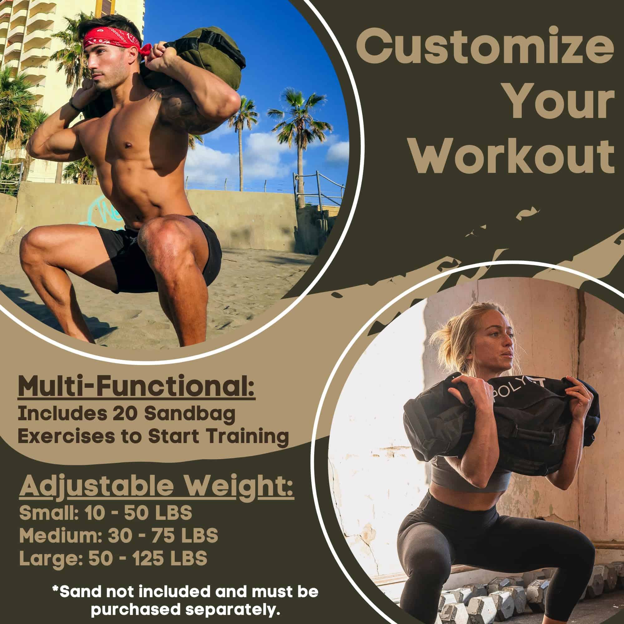 Bolsas de Arena Para Entrenamiento Pesado para Fitness - - Imagen 5