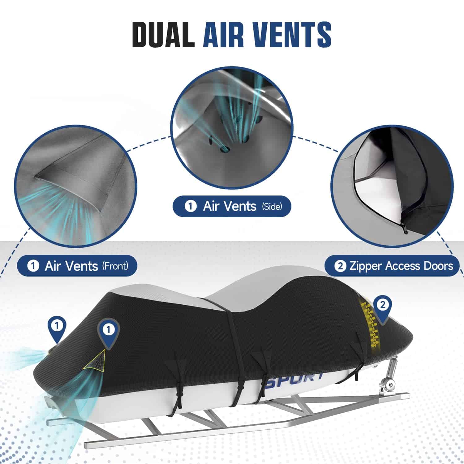 Cubierta para Jet Ski Trailerable Umbrauto, Cubierta de PWC - Imagen 5