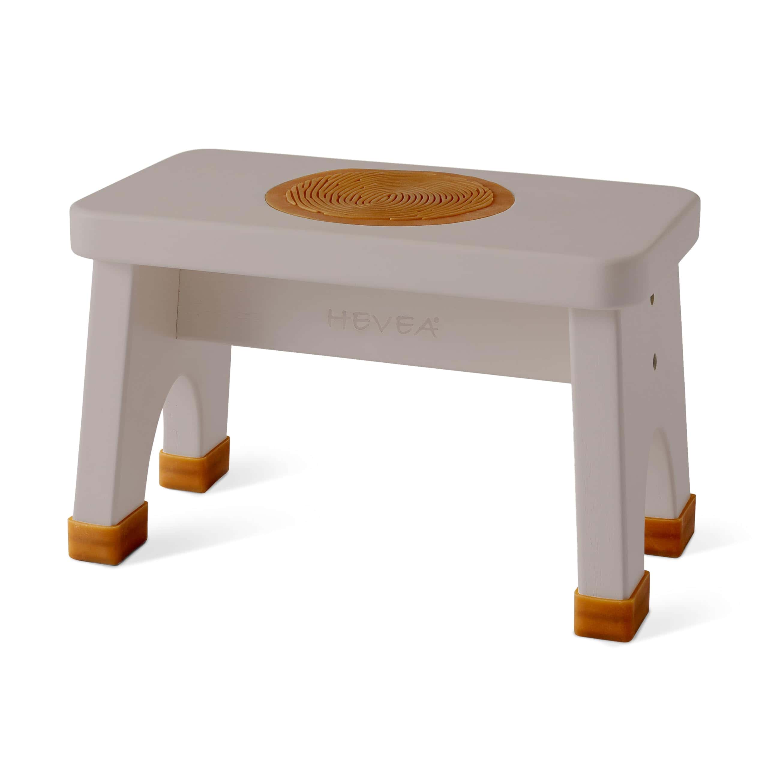 Taburete para niños de madera de caucho natural Hevea (Gris