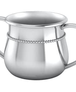 Krysaliis Taza Clásica con Adorno de Bulto Plateada -