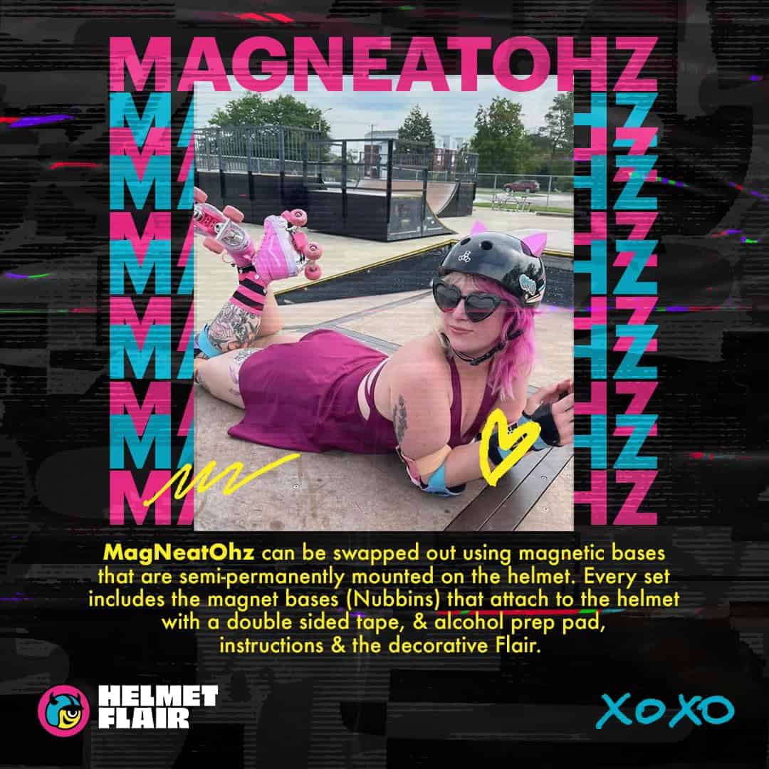 Casco Flair MagNeatOhz Orejas de Gato Rosas para Casco | - Imagen 6