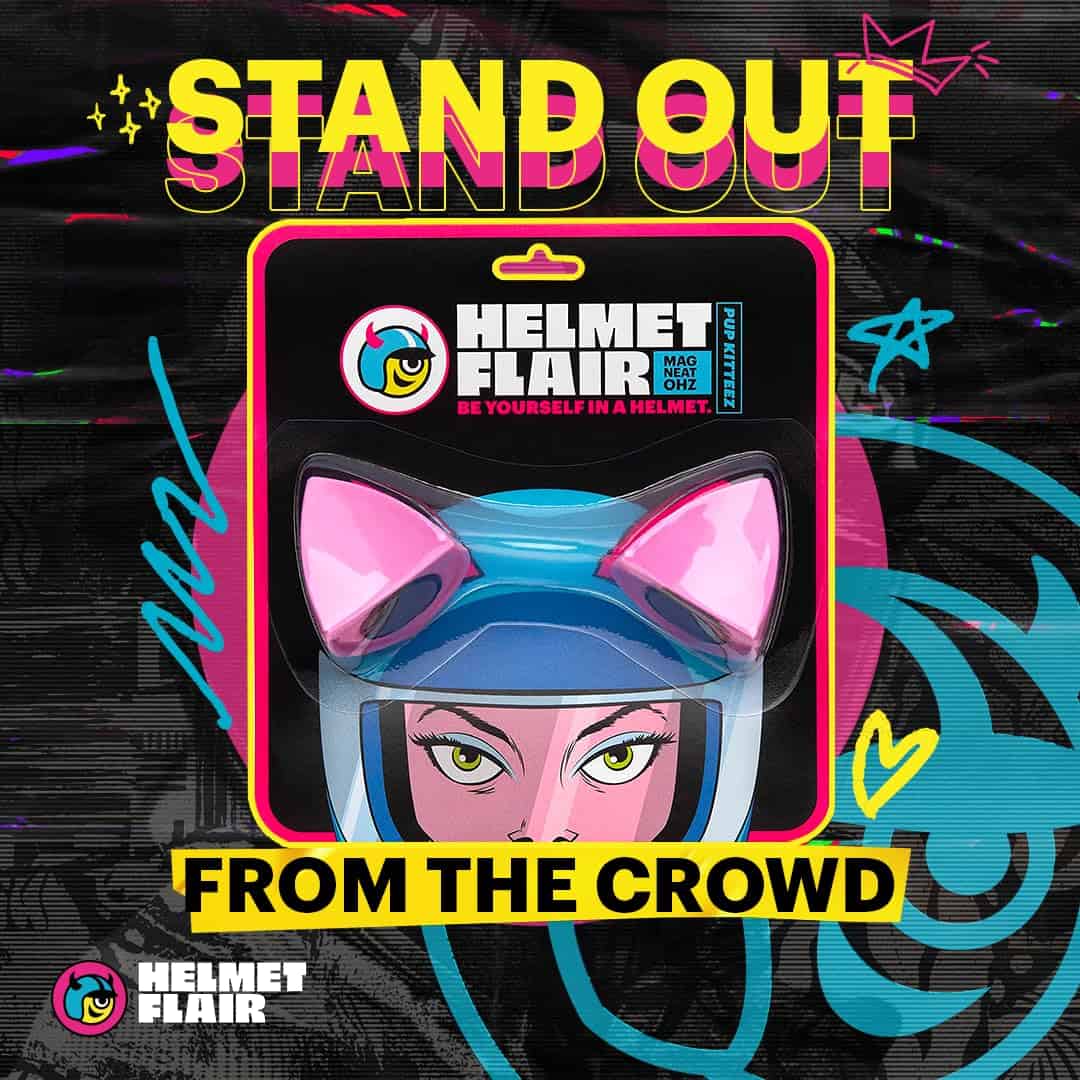 Casco Flair MagNeatOhz Orejas de Gato Rosas para Casco | - Imagen 4