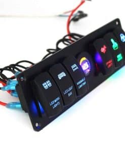 Panel de Interruptores Basculantes con Voltímetro de 6