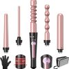 USHOW Curling Iron, Set de Varitas Rizadoras, Rizador de