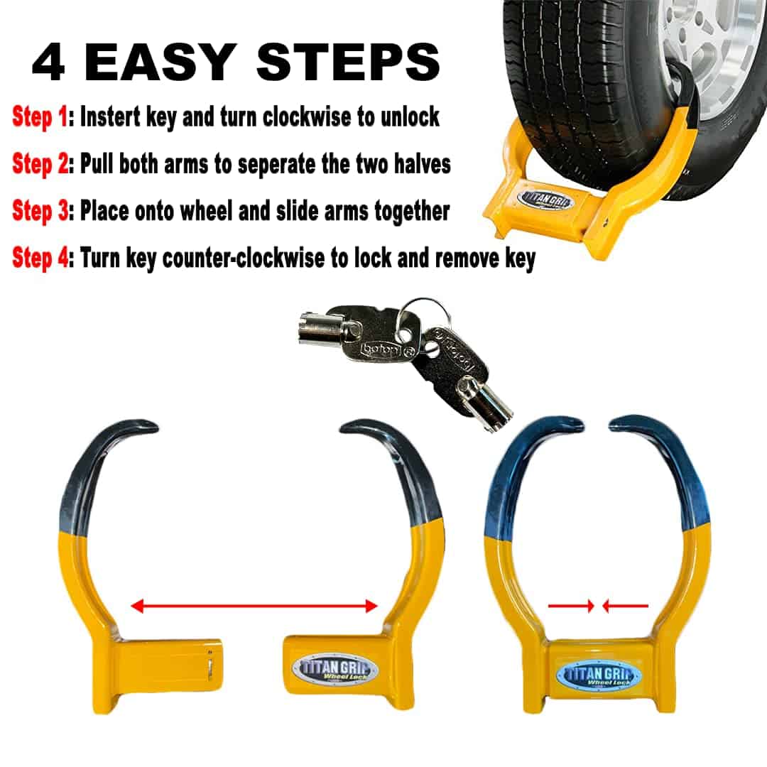 Bloqueo de Rueda Titan Grip - Bloqueo Antirrobo Resistente - Imagen 4