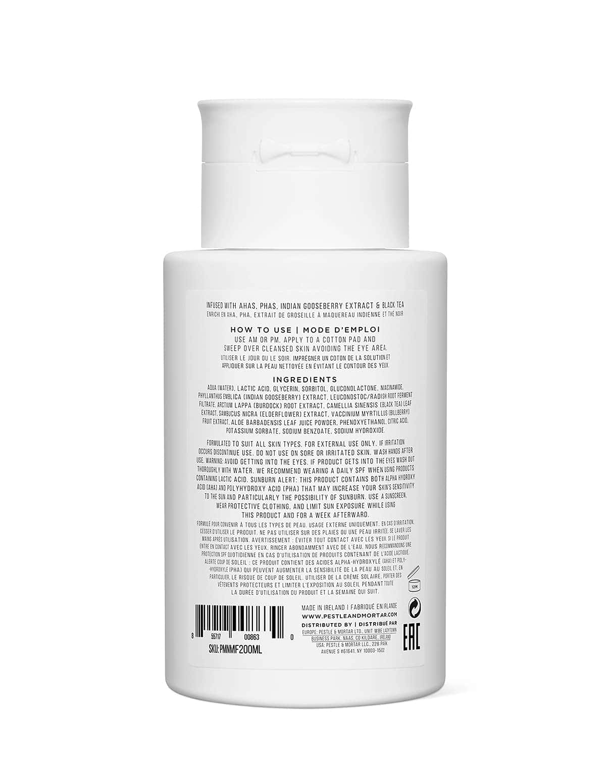 Tónico facial Pestle & Mortar NMF 5.34% Ácido Láctico, - Imagen 3