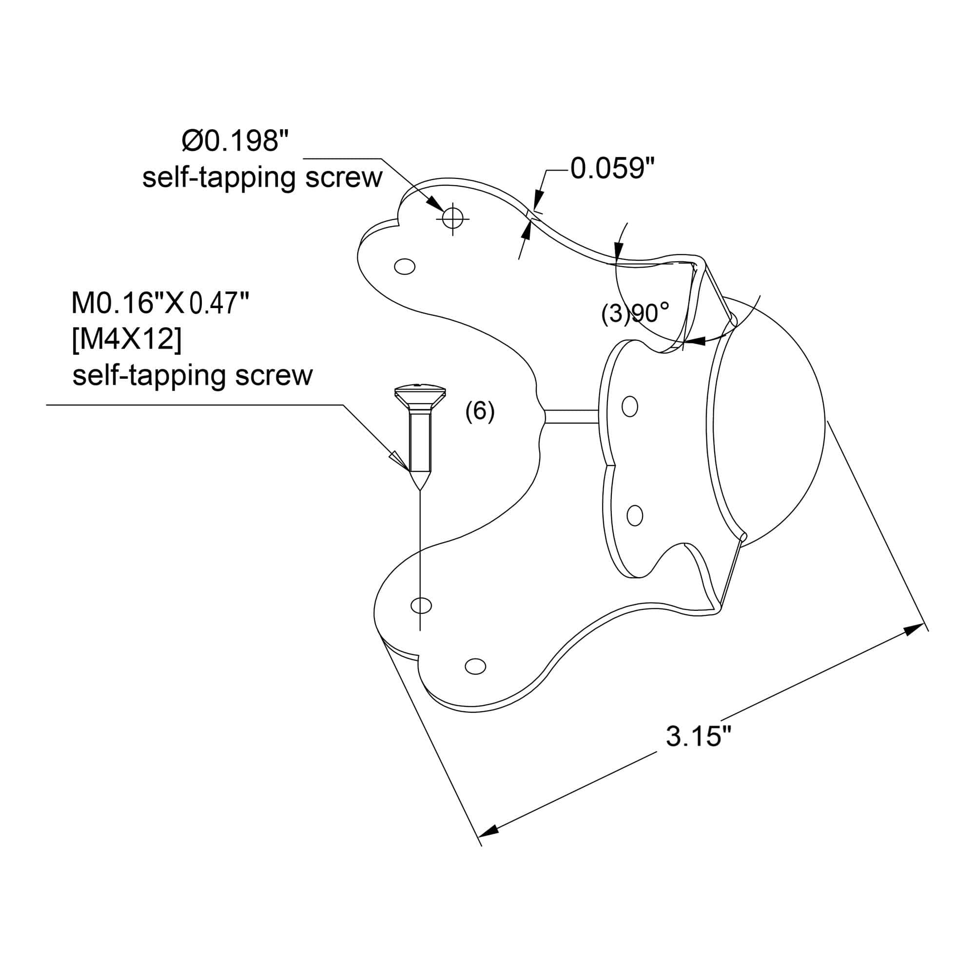 Protector de Esquina Grande para Flight Case, Gabinete - - Imagen 4