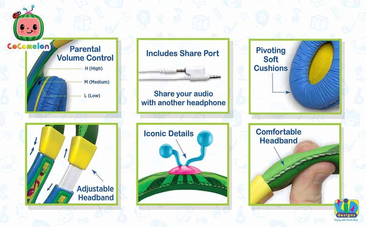 Audífonos para niños de Cocomelon para la escuela, el hogar - Imagen 6