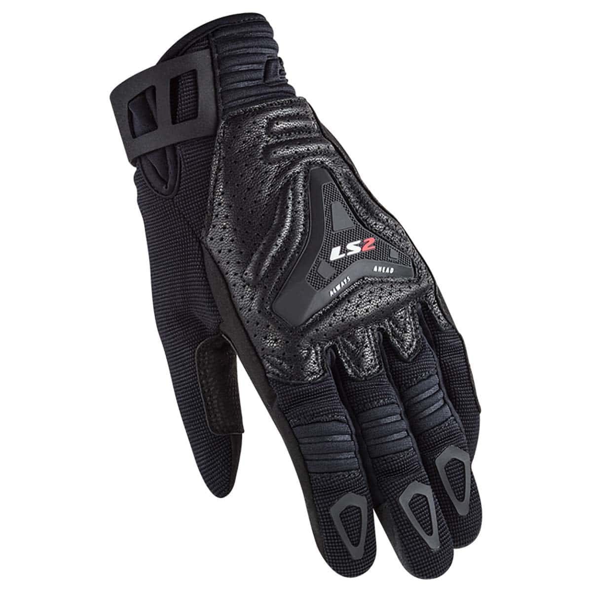 Guantes de turismo todoterreno LS2 para mujer (Negro -