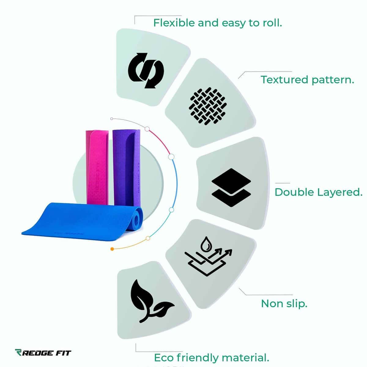 Tapete de entrenamiento de doble cara -Rosa - Imagen 7
