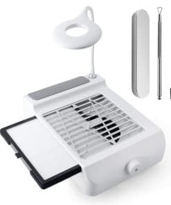 Colector de polvo para uñas con lámpara, bajo ruido,