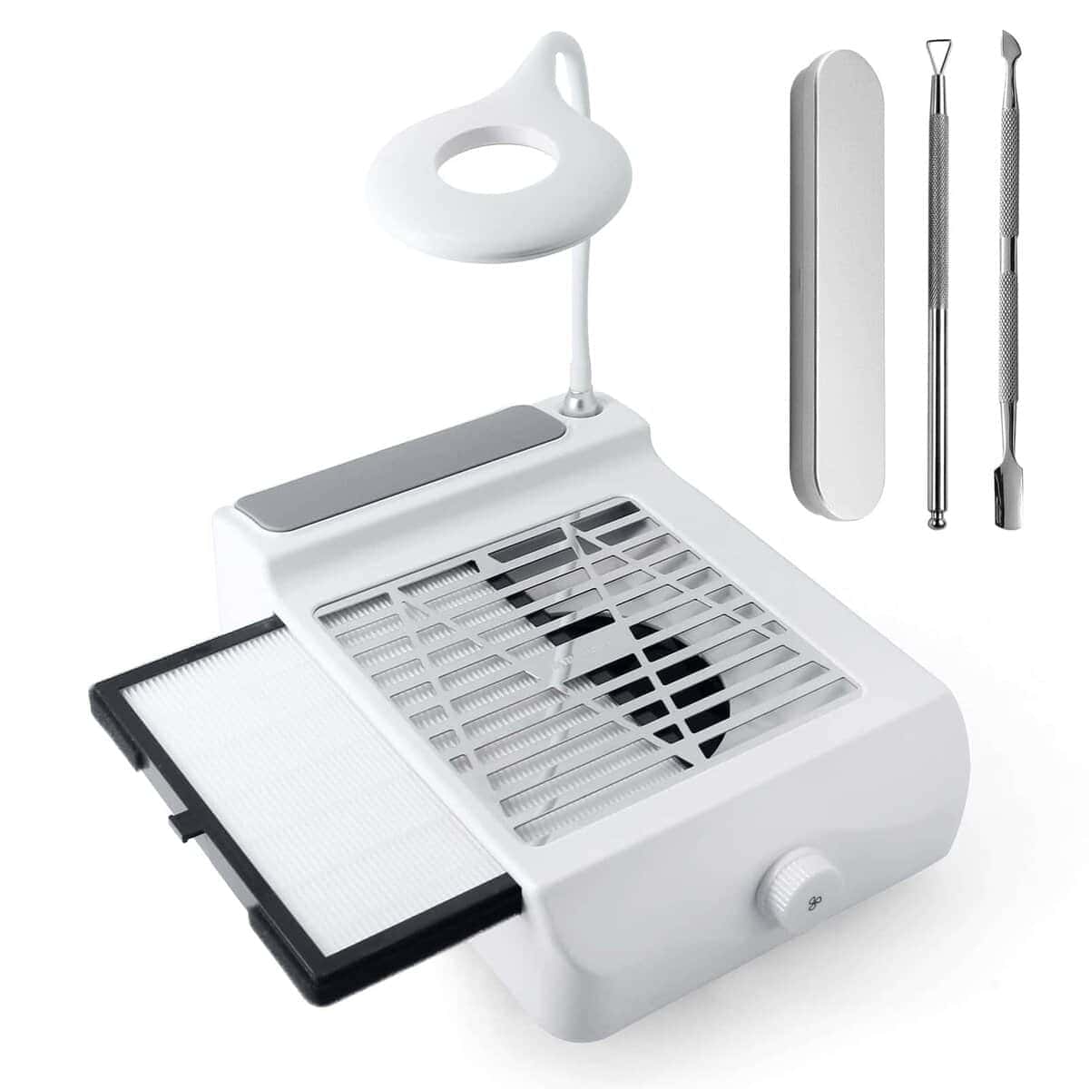 Colector de polvo para uñas con lámpara, bajo ruido,