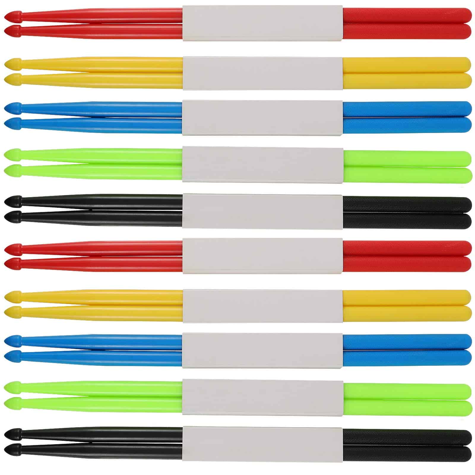 Baquetas de nylon 5A, 10 pares con mangos antideslizantes,