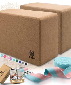 Juego de 2 Bloques de Yoga Tumaz con Correa, Bloques de