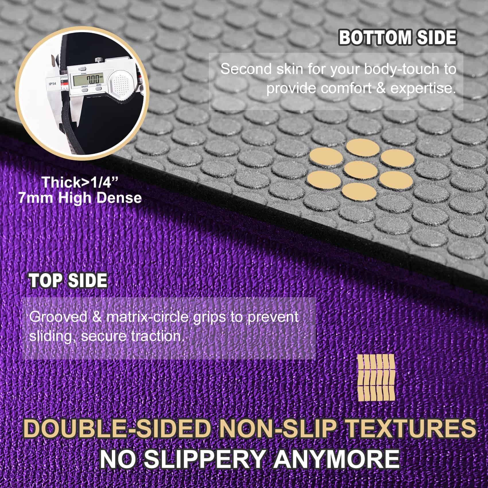 Tapete de Ejercicio Grande GXMMAT -Morado Gris - Imagen 4