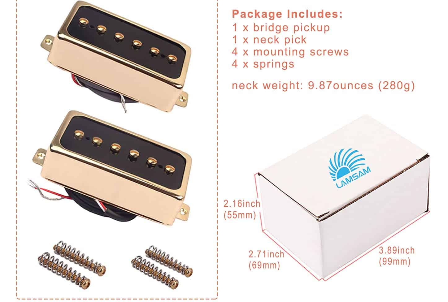 Set de Pastillas LAMSAM P90, Single Coil para la Posición - Imagen 8
