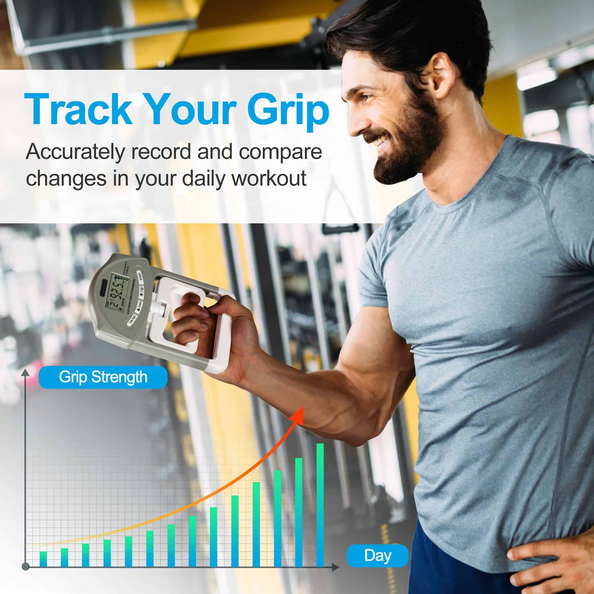 Probador y entrenador de fuerza de agarre - Dinamómetro - Imagen 3