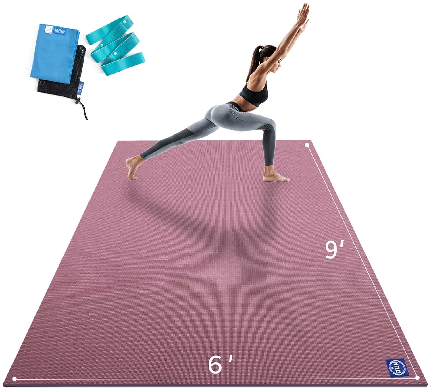 Tapete de Yoga Extra Grande MRO, -Morado