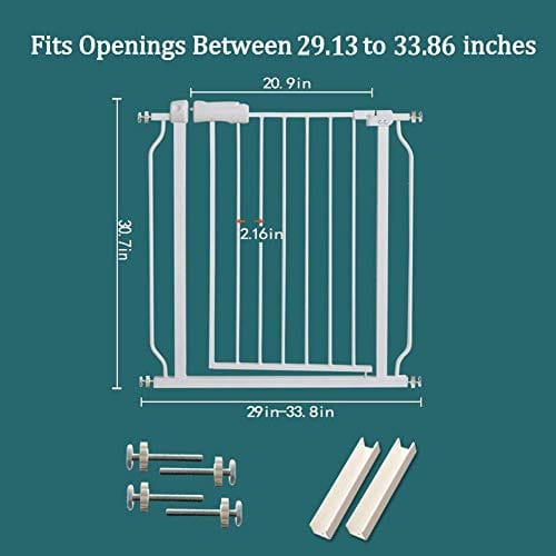 ALLAIBB Puerta de Seguridad Extra Ancha para -Blanco - Imagen 7
