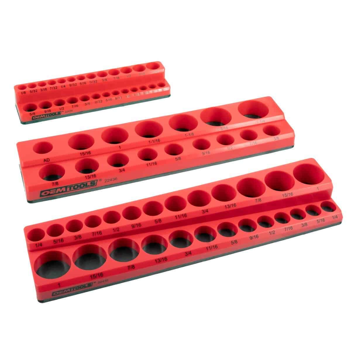 OEMTOOLS 22484 Juego de 3 Bandejas Magnéticas de Vasos SAE,