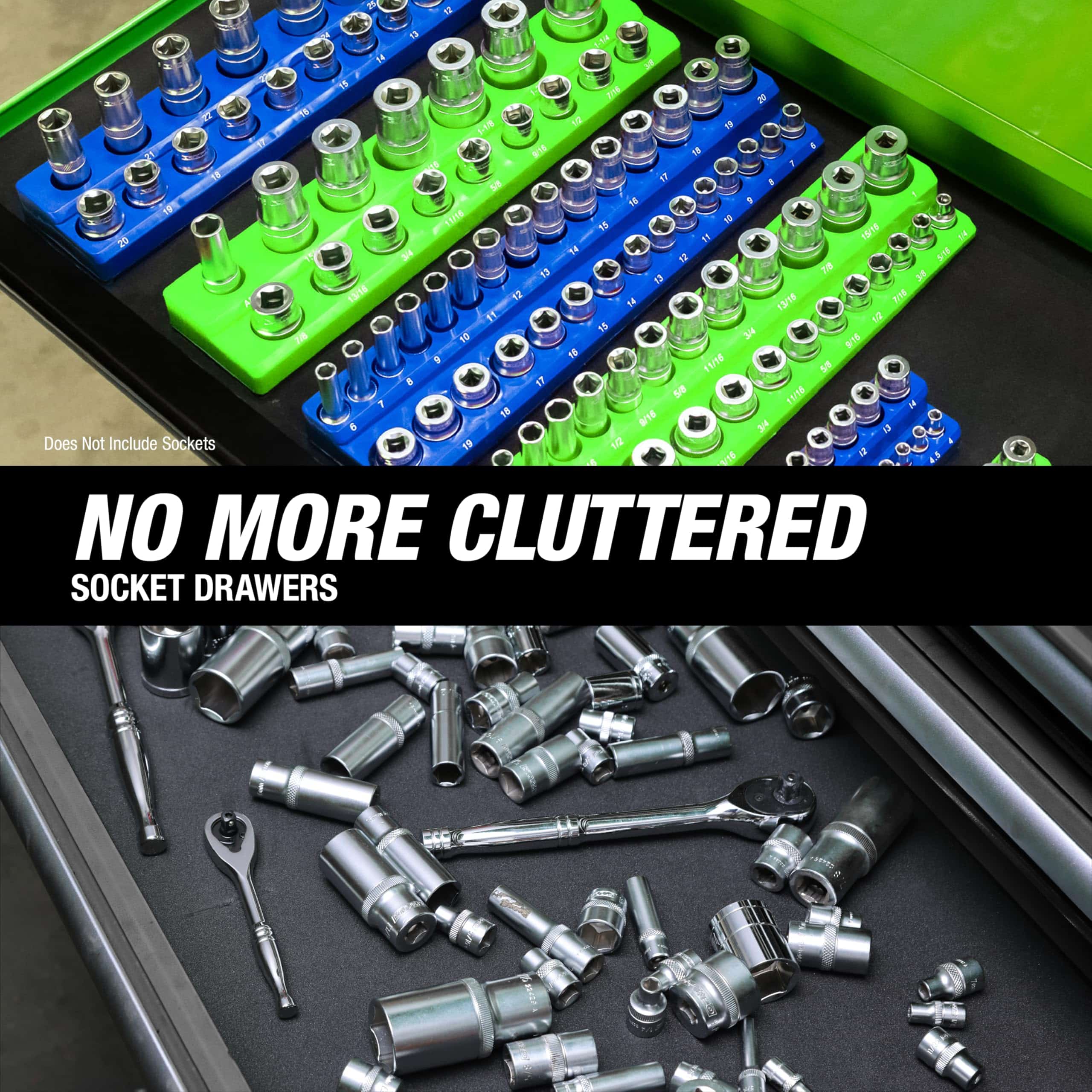 Juego de 3 bandejas magnéticas de enchufes métricos - Imagen 8