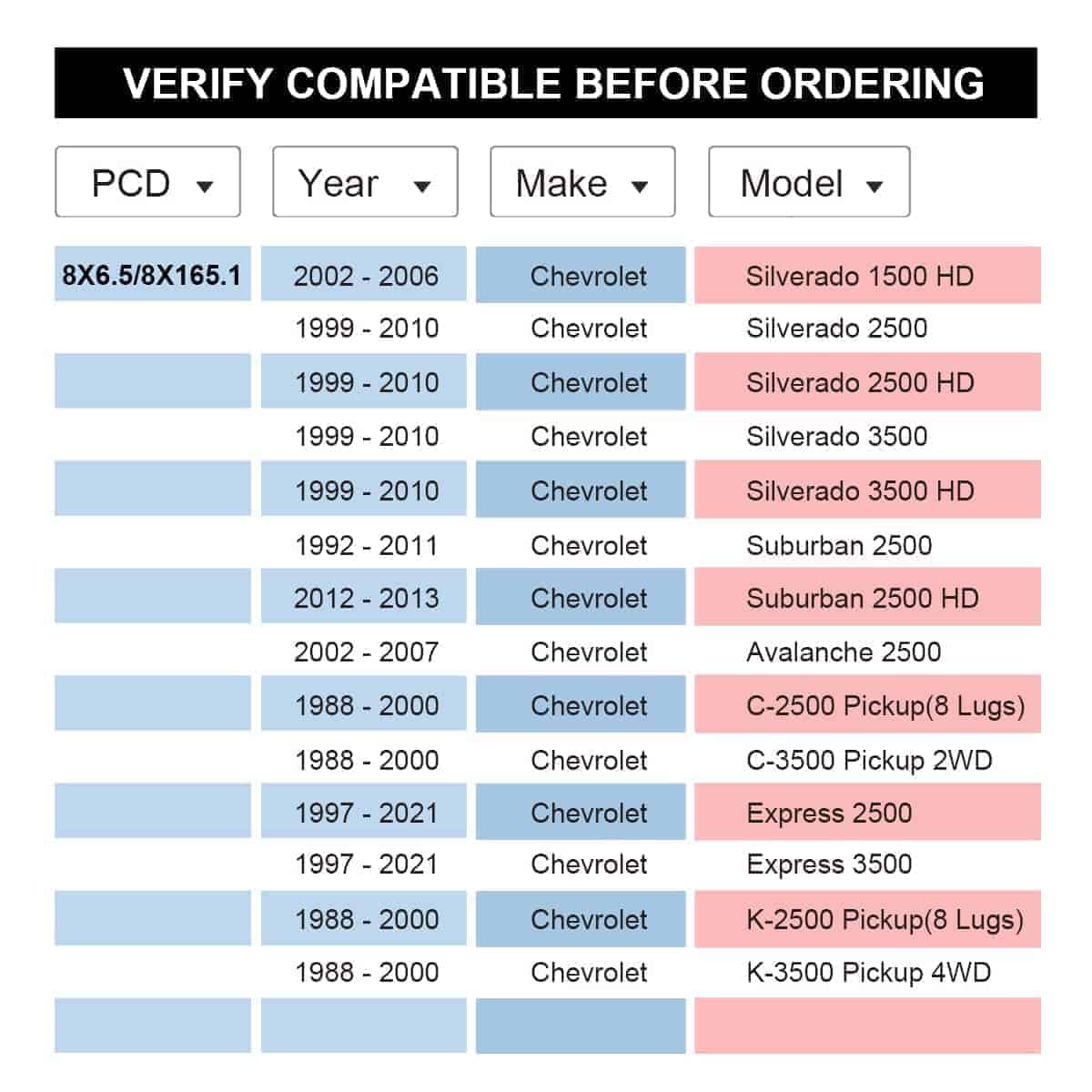 Espaciadores de rueda negros VLAOSCHI 8x6.5 8x165.1 8x170 - Imagen 8