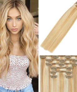 Extensiones de Cabello Clip In WindTouch -Rubio Miel a Rubio