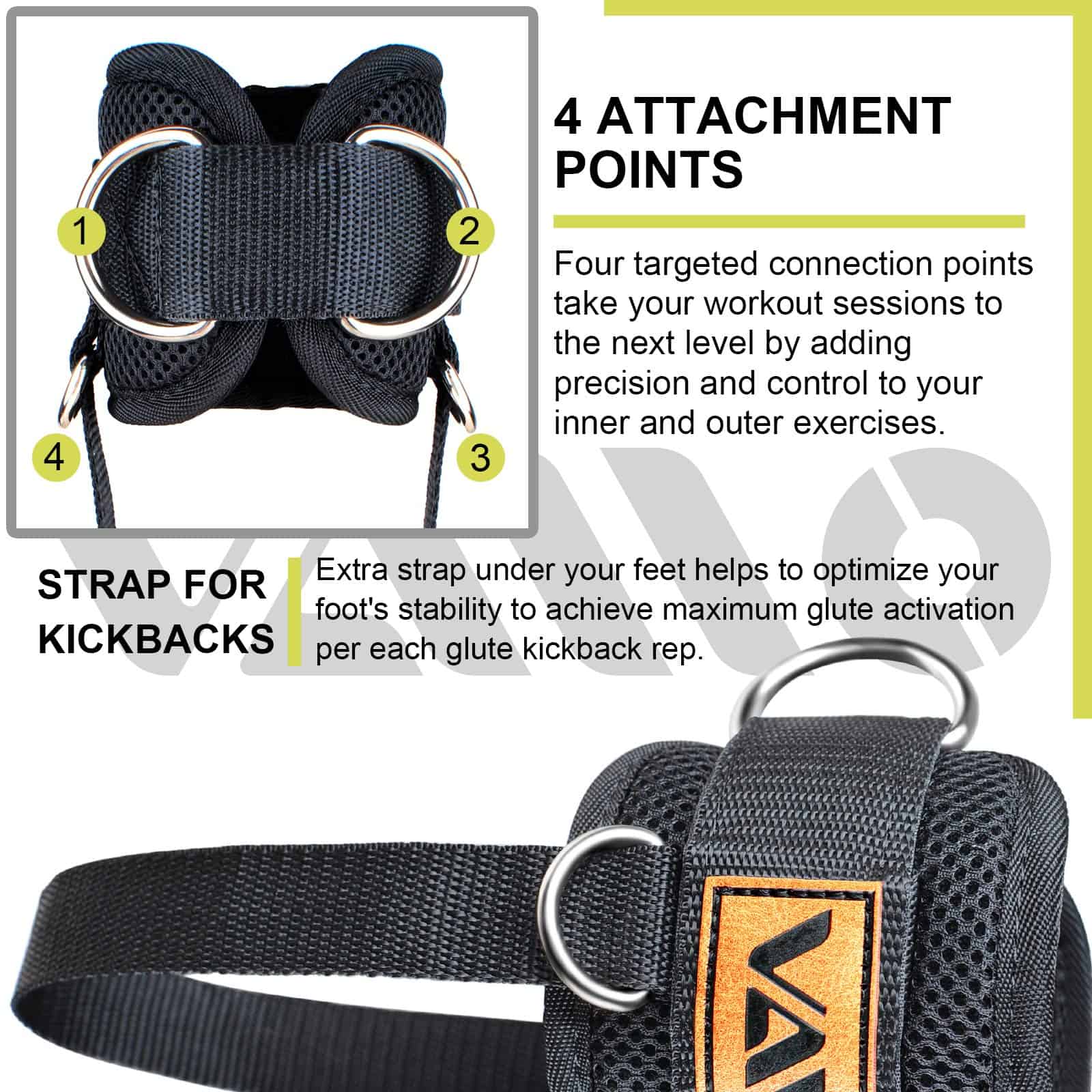 Vendaje para tobillos VAIIO para máquinas de cable, - Imagen 4