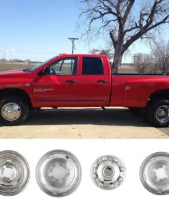 Deebior 4pcs 17" Tapacubos Dobles de Rueda de Acero