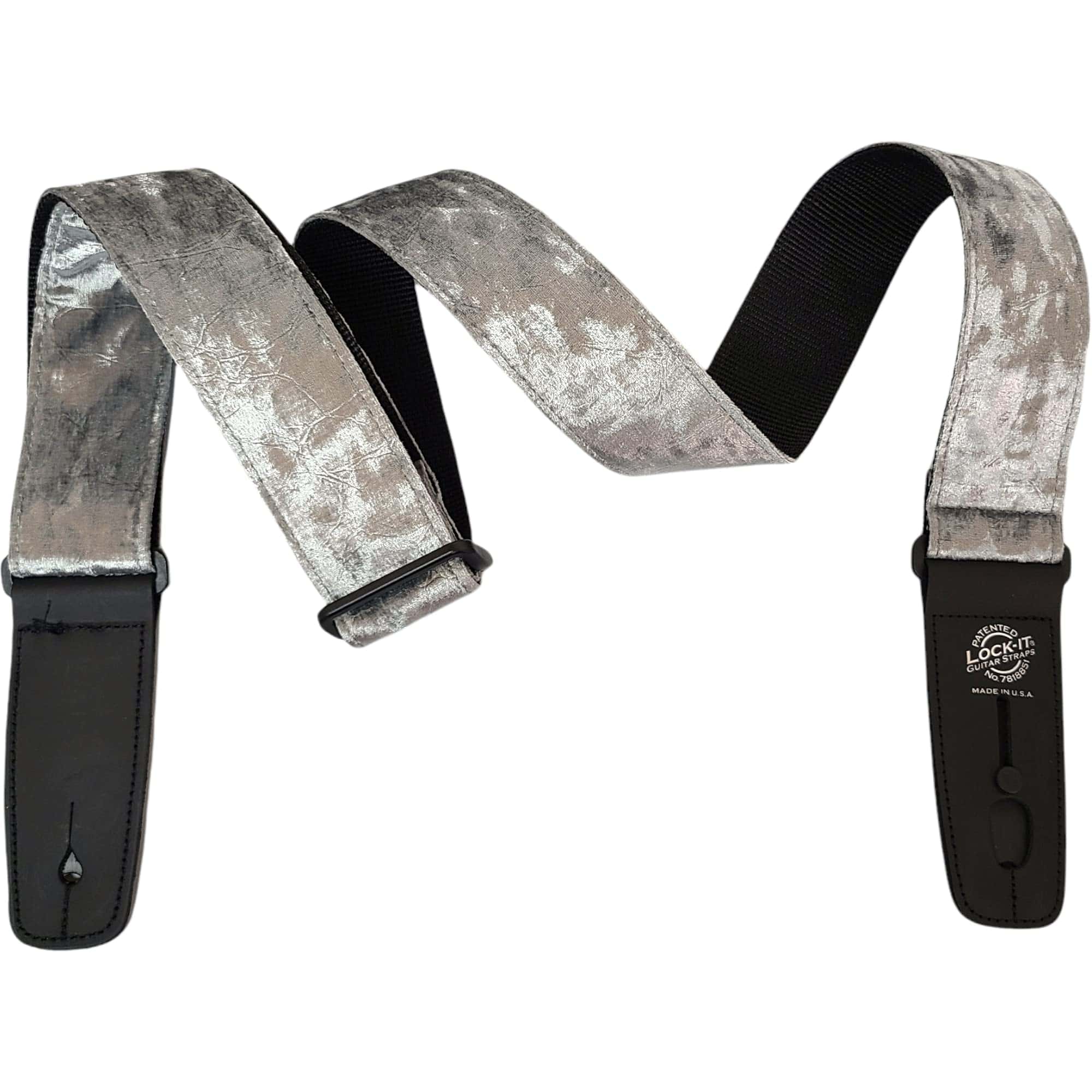 Correa de guitarra de terciopelo aplastado Lock-It Straps - - Imagen 3