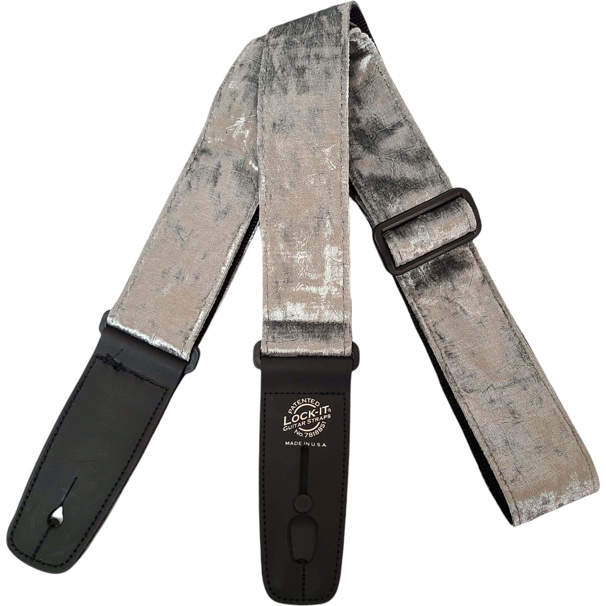Correa de guitarra de terciopelo aplastado Lock-It Straps - - Imagen 5