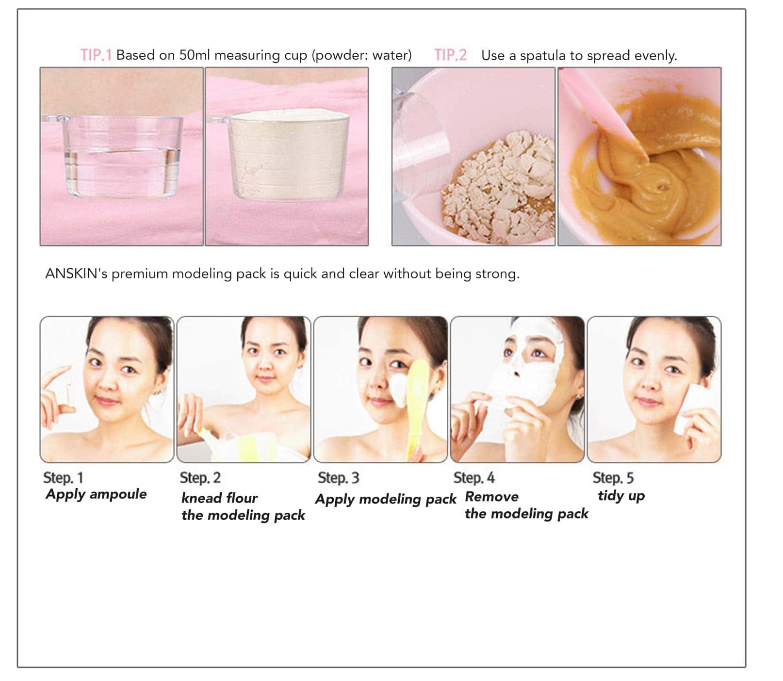 Anskin 2500ml Modeling Mask Powder Pack Aroma para Anti - Imagen 5