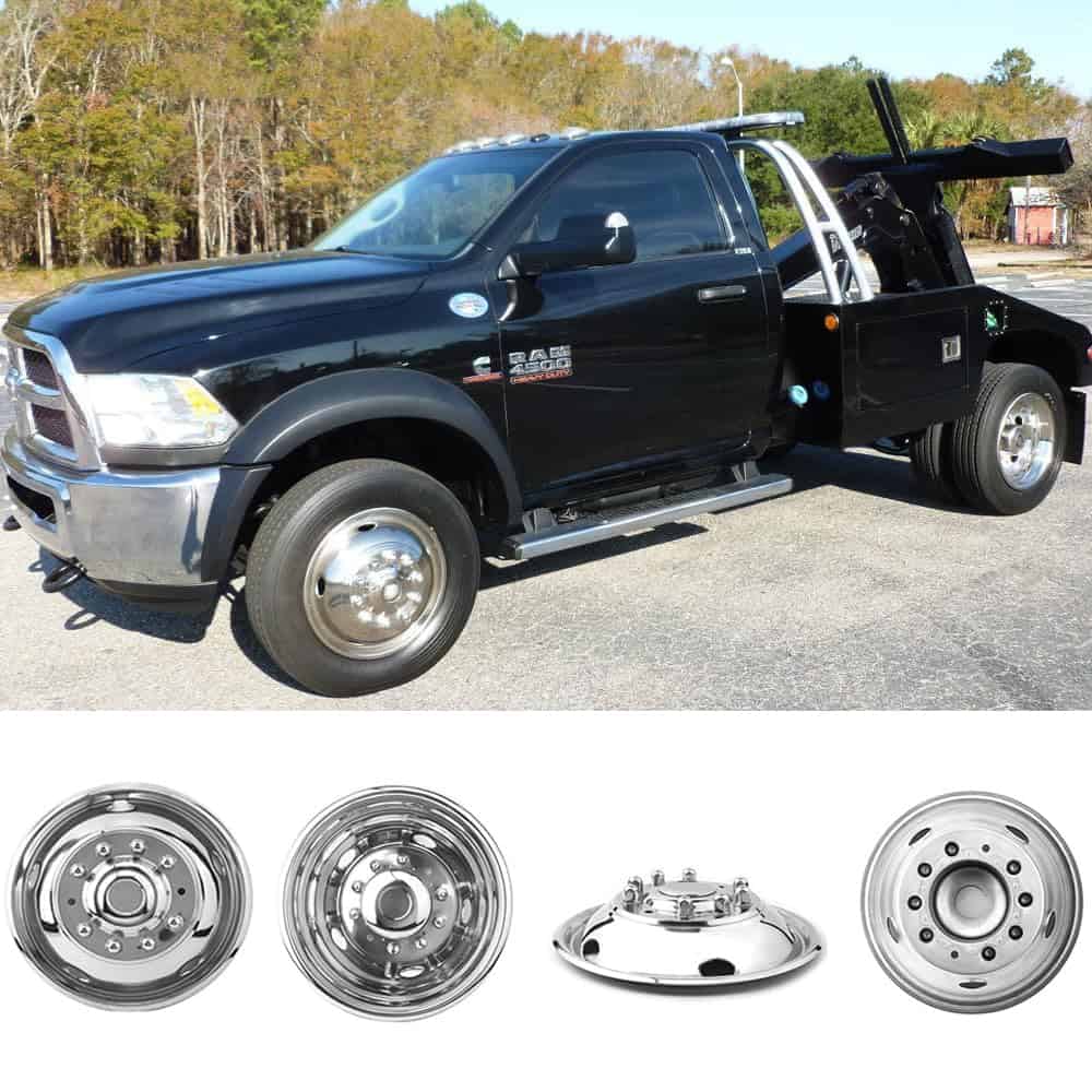 Deebior 4pcs 19.5" Simuladores de Rueda Doble de Acero