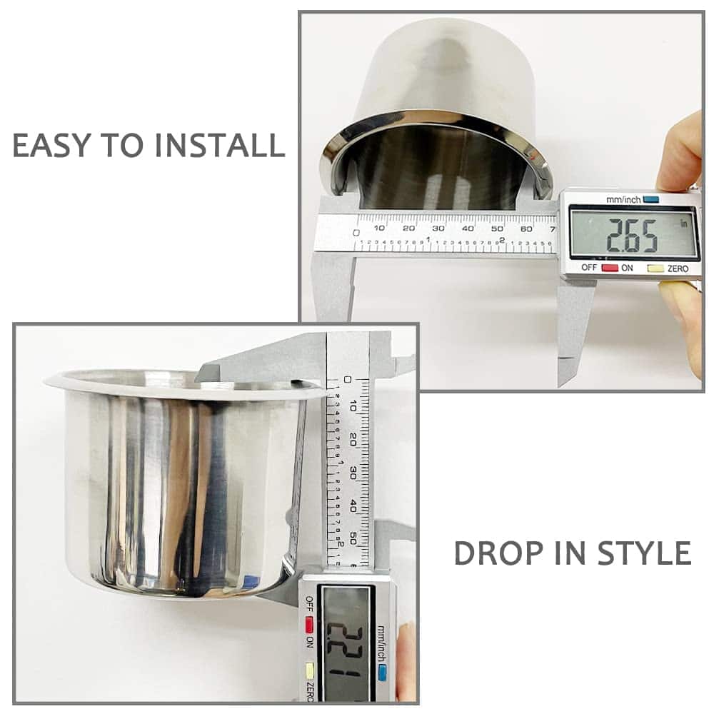 Portavasos de acero inoxidable para mesa de juegos, soporte - Imagen 4