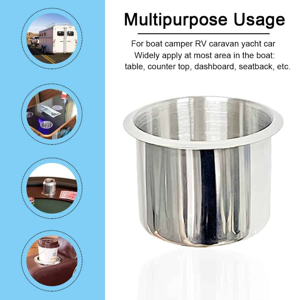 Portavasos de acero inoxidable para mesa de juegos, soporte - Imagen 6