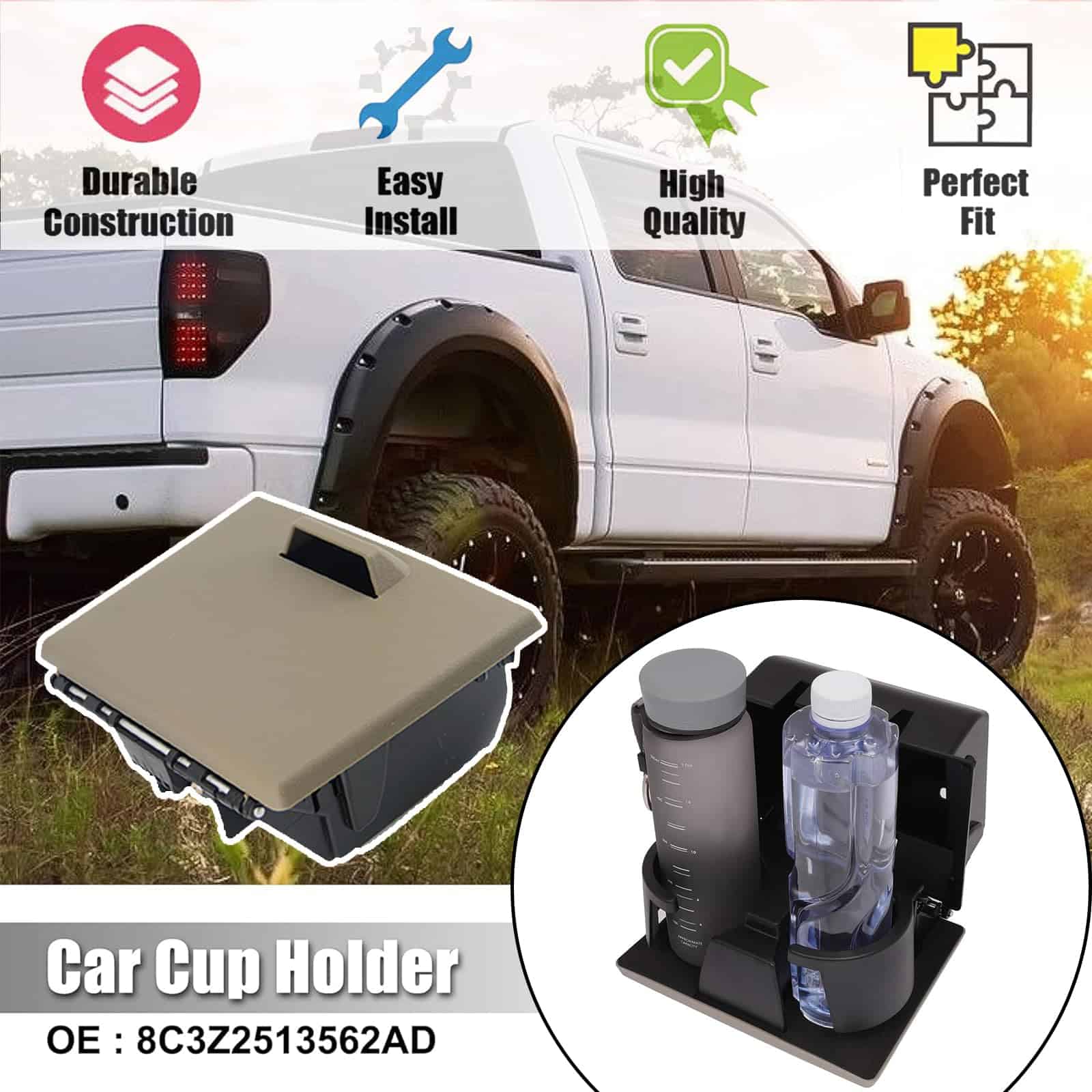 Ensamblaje de Portavasos para Tablero de TUNTUN para Ford - Imagen 3