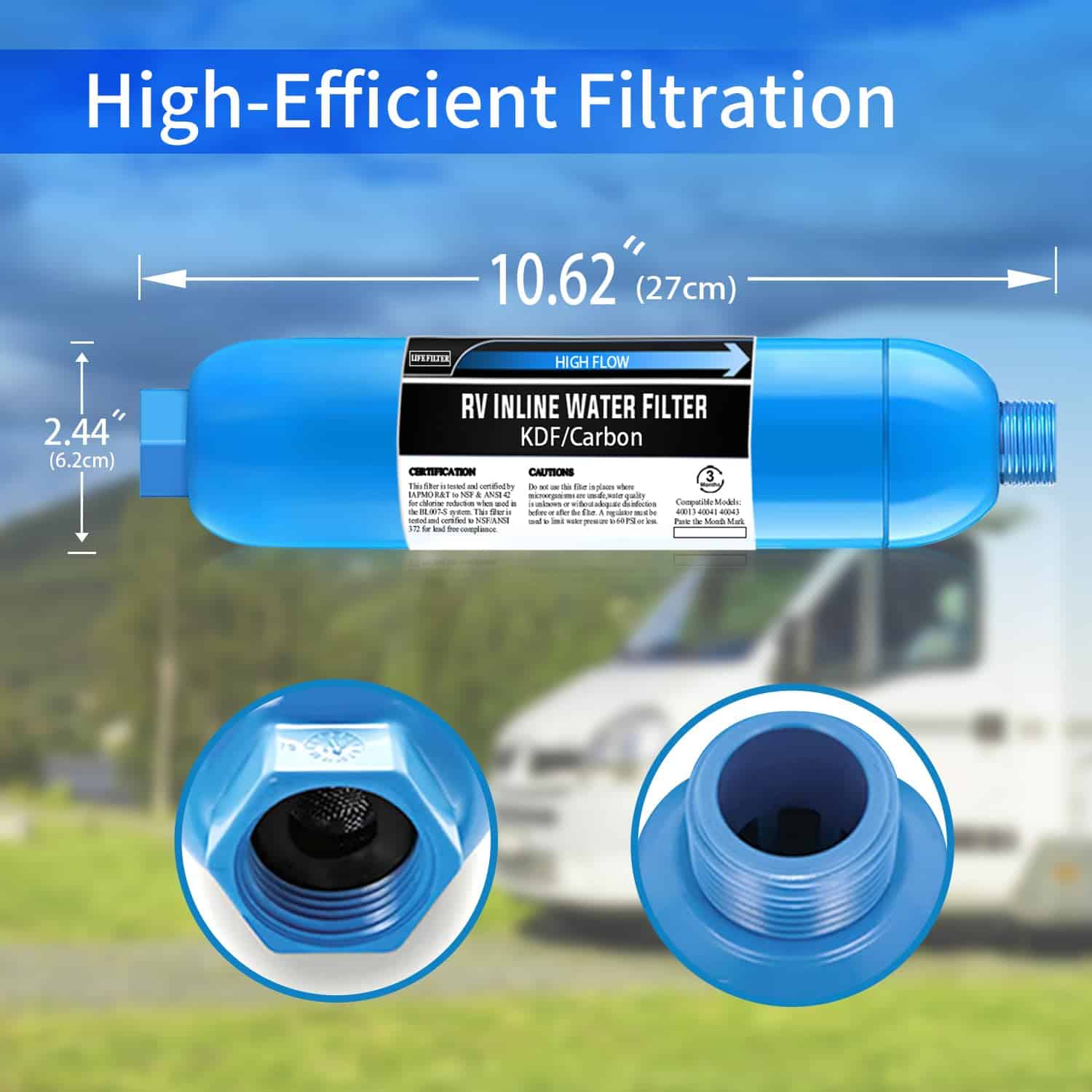 Filtro de Agua en Línea para RV Lifefilter, Certificado por - Imagen 4