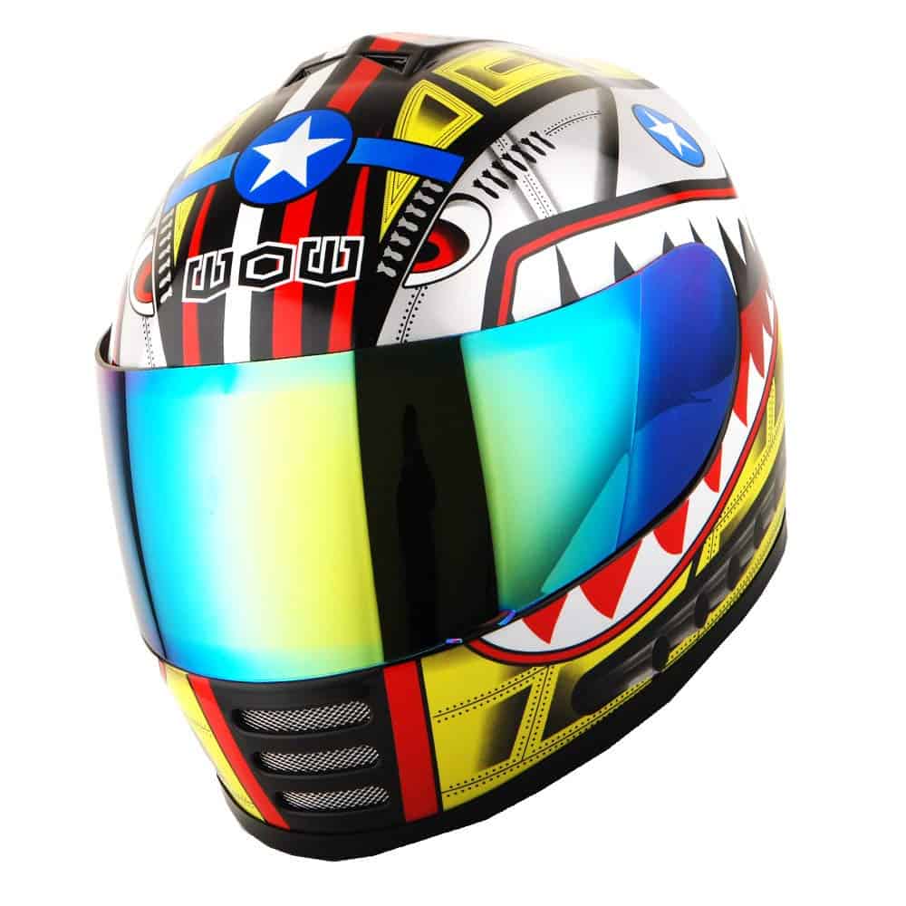 Casco de moto WOW Full Face Street Bike BMX MX para niños