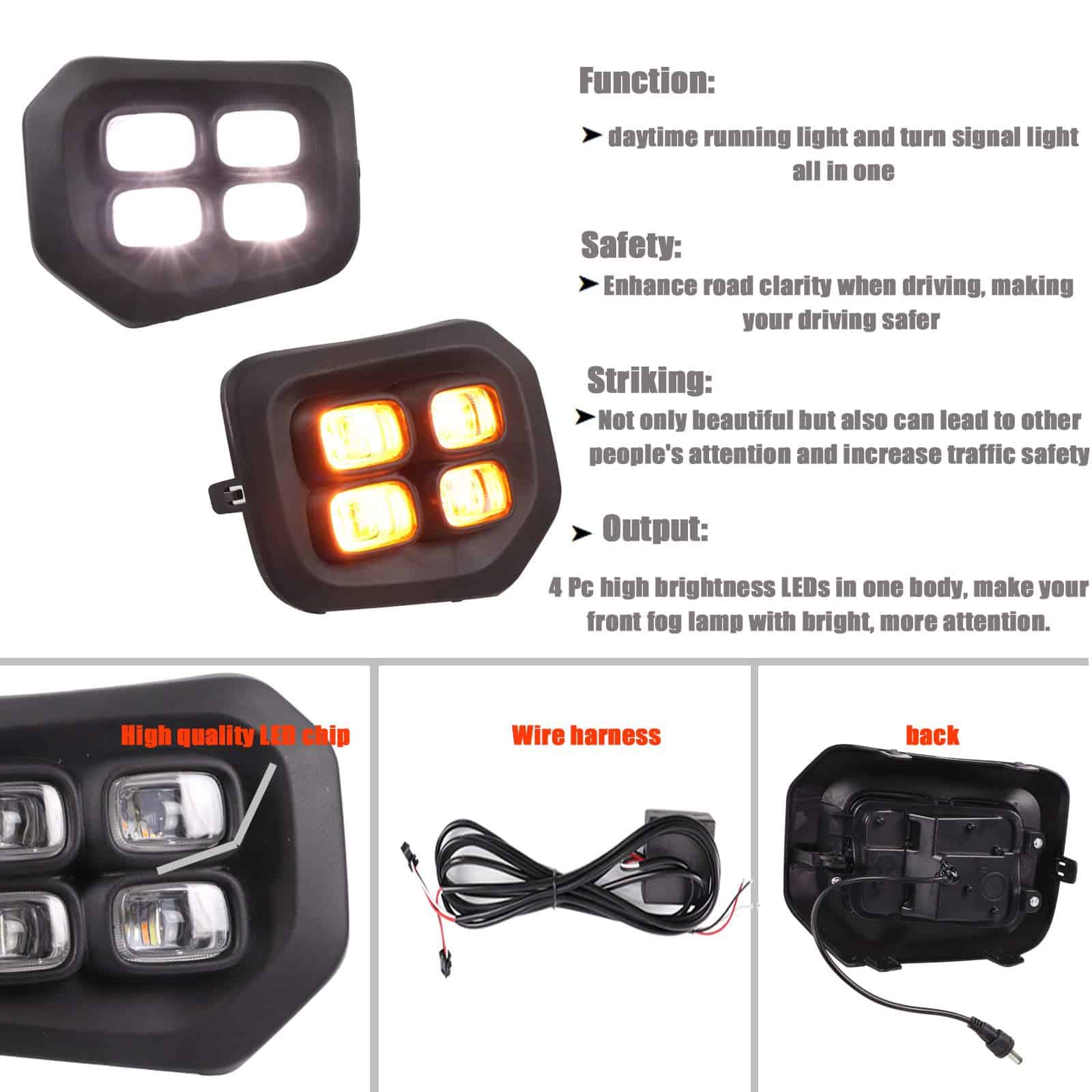 Kit de luces LED de marcha diurna y niebla delanteras - Imagen 3