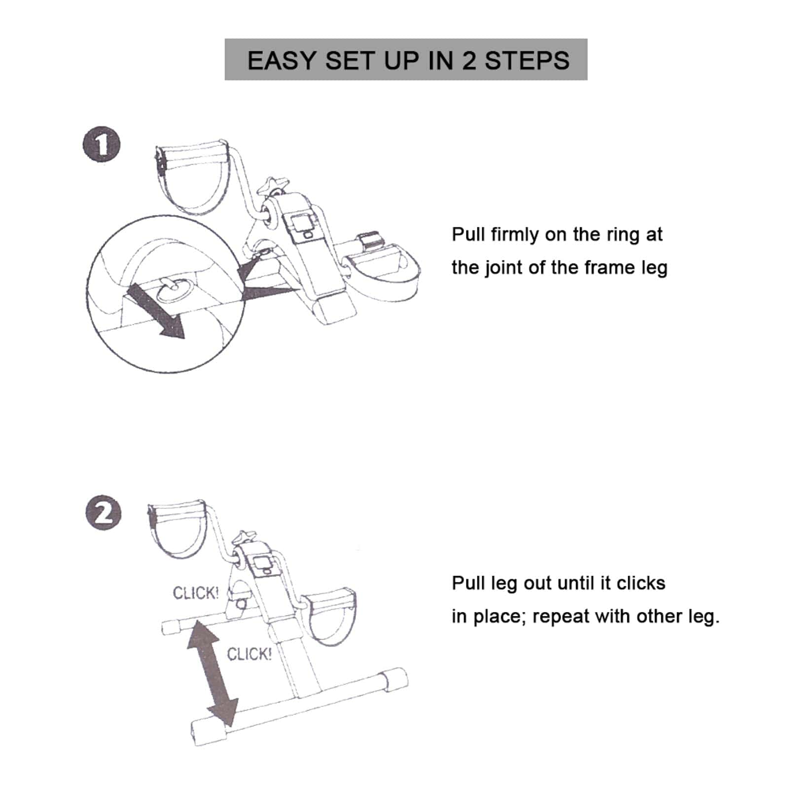 Uten Pedalera Plegable, Bicicleta de Ejercicio Mini, Bici - Imagen 6