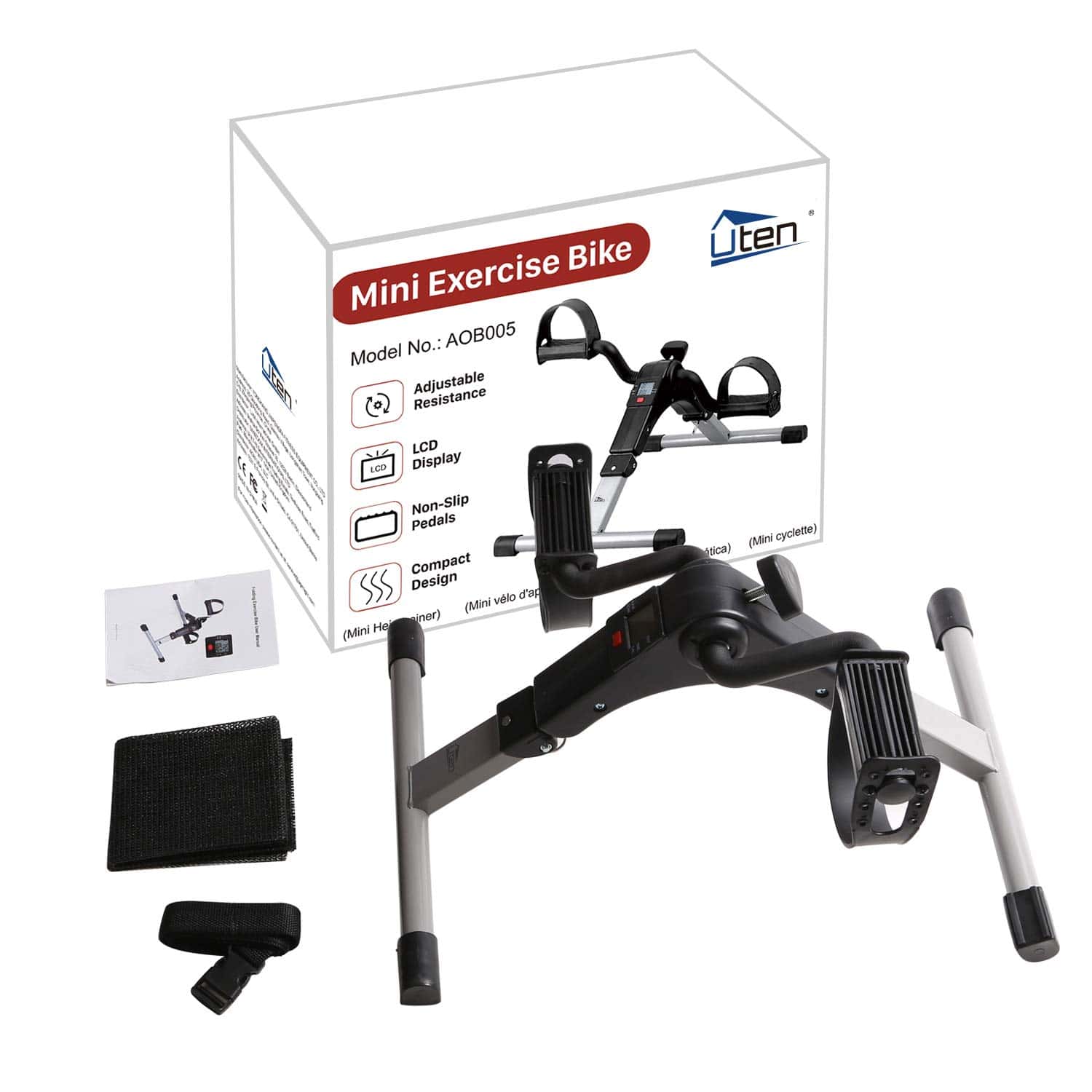 Uten Pedalera Plegable, Bicicleta de Ejercicio Mini, Bici - Imagen 8