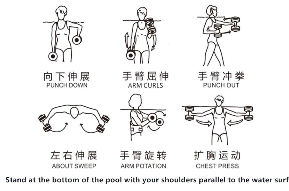 Par de mancuernas para ejercicio acuático de espuma para - Imagen 8