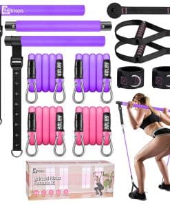 Kit de Barra de Pilates con Bandas de -Morado (30lbs,40lbs)