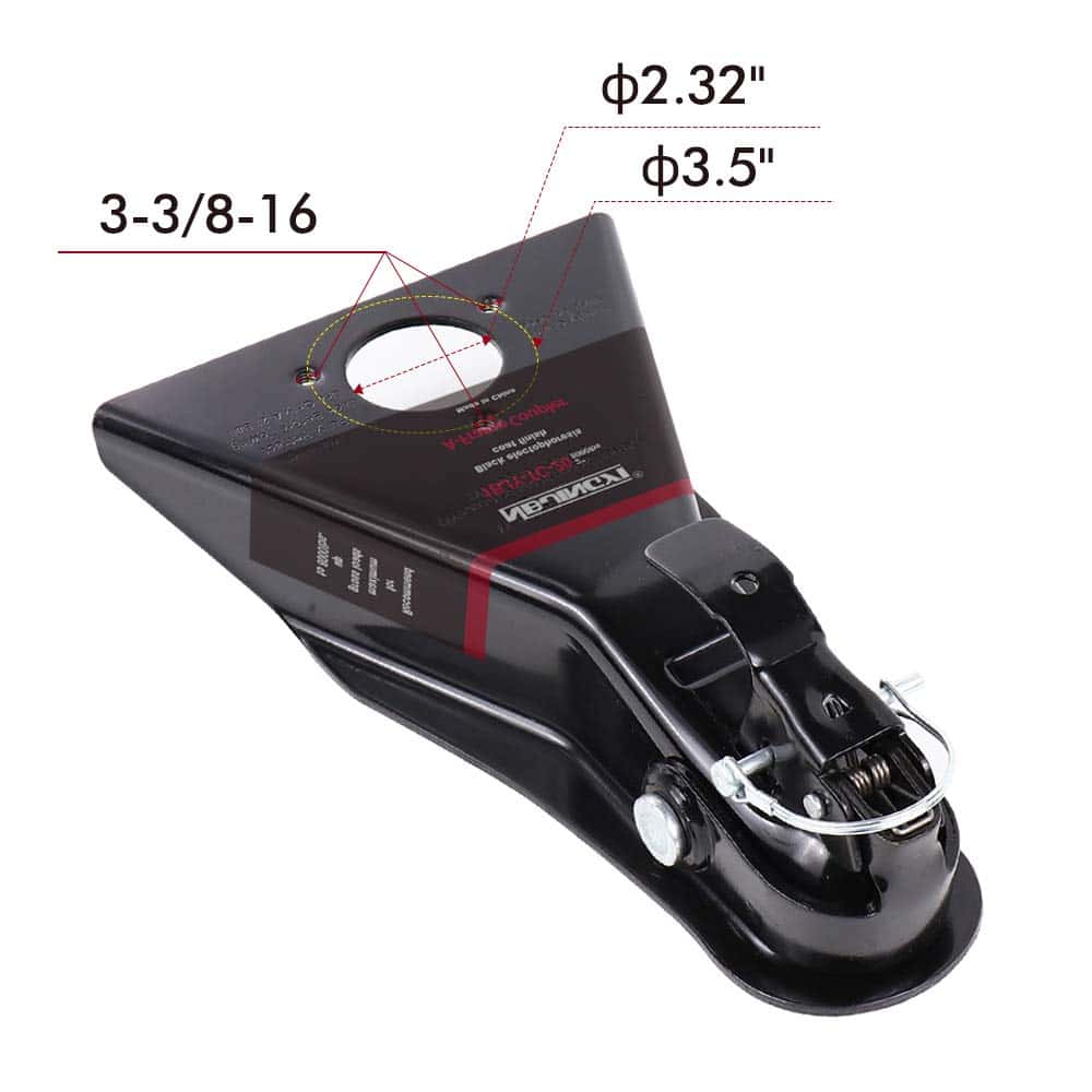 Acoplador de remolque en forma de A NBJINGYI de 2" 8000lbs - Imagen 4