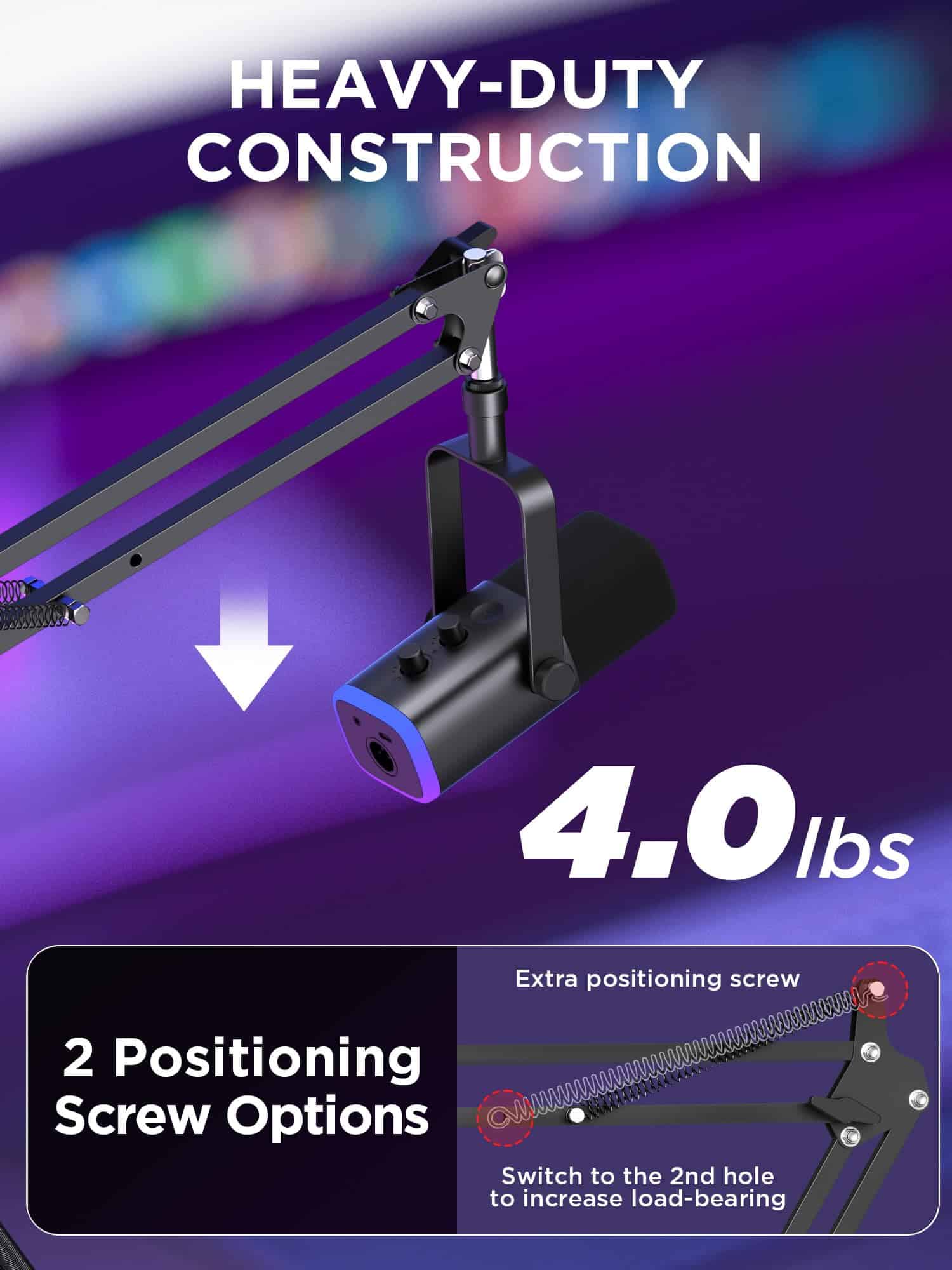 Soporte de Micrófono InnoGear para Blue Snowball y Blue - Imagen 5