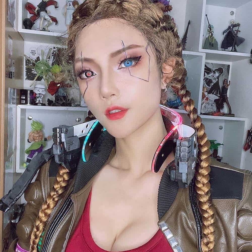 Peluca de Encaje Frontal de Trenza de Giro Mix Brown 4