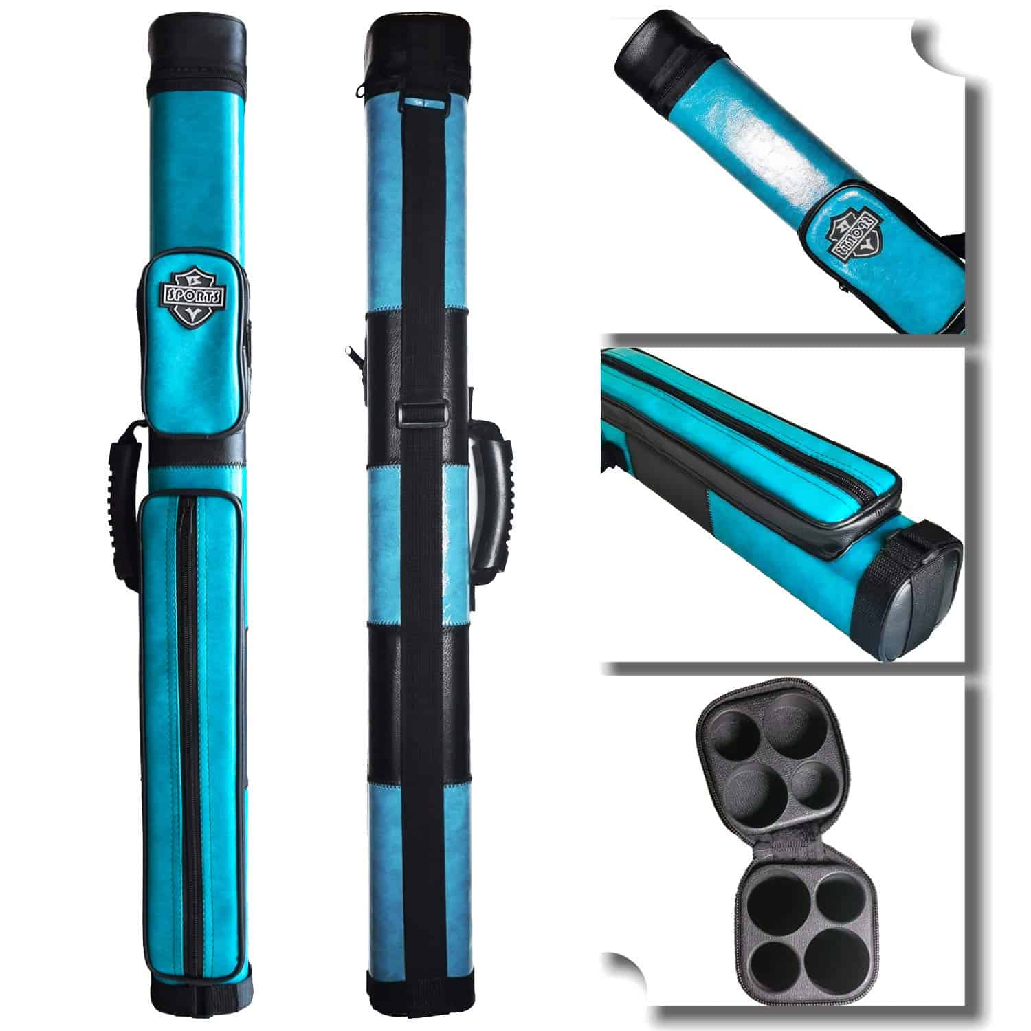 Estuche rígido para tacos de billar BY SPORTS, 2x2,